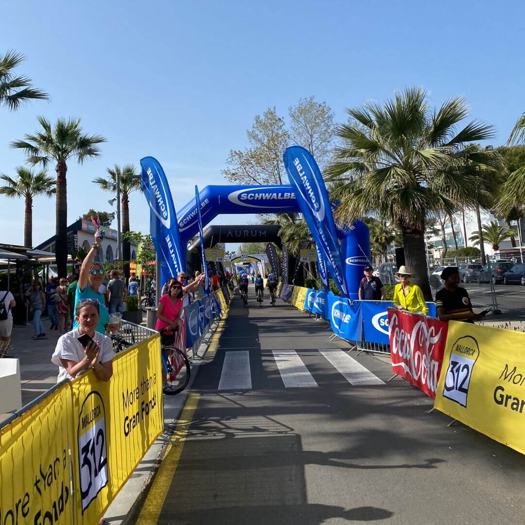 línea de llegada de la Mallorca 312